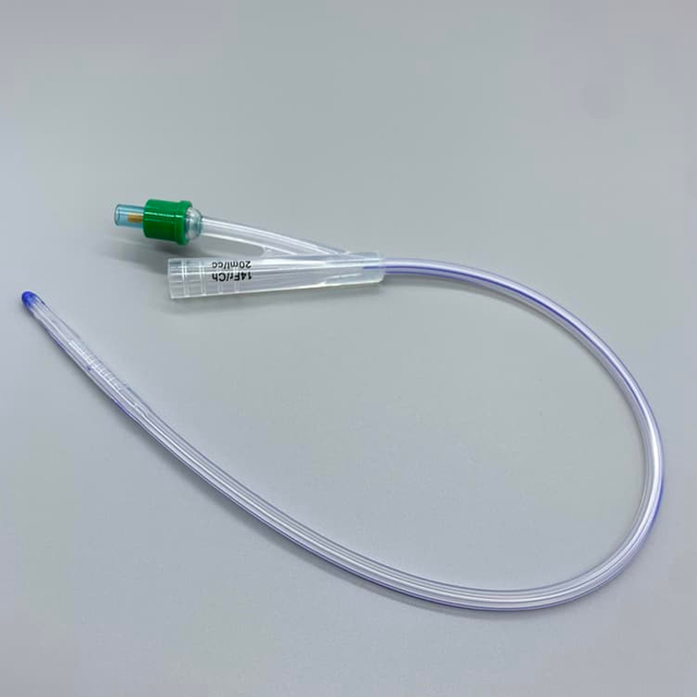 Single-Use Sterile Silicone Urinary Catheter (Double-Lumen Standard Type) – High-Quality, Safe, and Comfortable for Effective Urinary Drainage