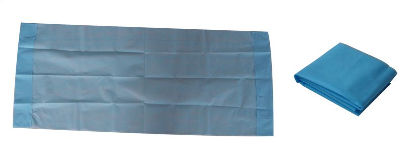 Fitted Cot Sheet,w/Square Ends 30"x72" Blue Spunbound Non-Woven Fabric,55grams