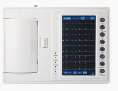Digital Six Channel Color Touch Screen ECG Machine