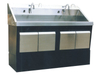 ZY78 Stainless Steel Inductive Hand Washing Sink for Two Persons